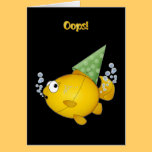 FISH birthday tooting oops! cards