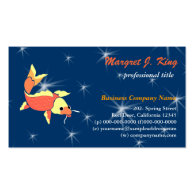 Fish, blue business card business card templates