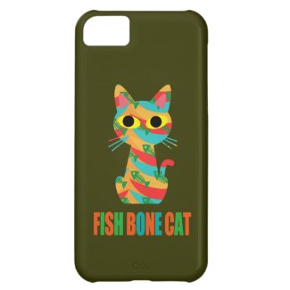 Fish Bone Cat Cover For iPhone 5C