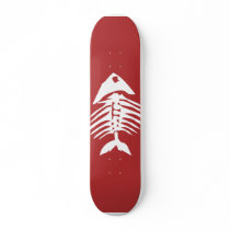 Fish Bones Skeleton Skateboard
