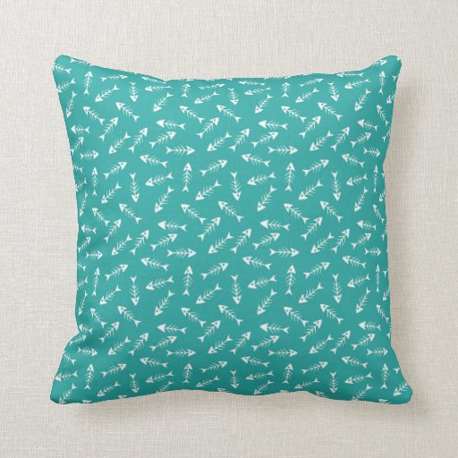 Fish Bones Throw Pillow Zazzle