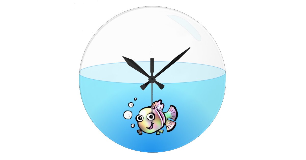 Fish Bowl Clock Zazzle