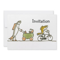 Fish Buggy and Bike Invitations