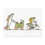 Fish Buggy and Bike postcard