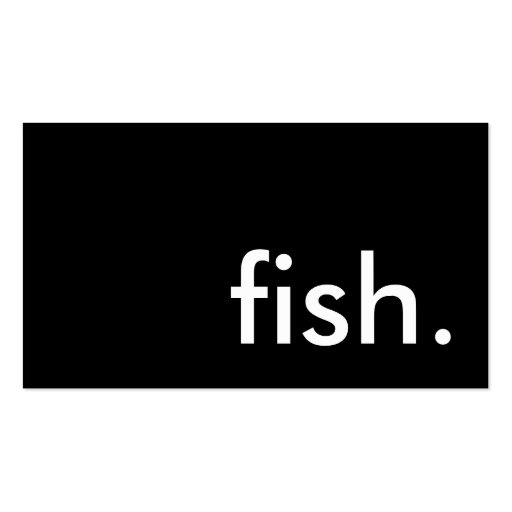 fish. business card templates