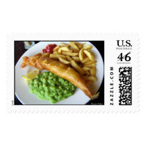 Fish, Chip, Mushy Peas postage by wendyfairy Fish, Chip, Mushy Peas postage
