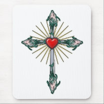 Fish-Cross-Heart mousepads