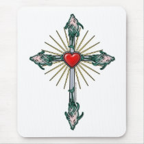 Fish-Cross-Heart mousepads