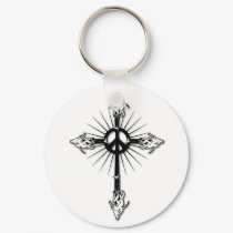 Fish-Cross-Peace keychains by Curious_Dreams Fish-Cross-Peace keychains