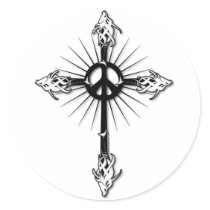 Fish-Cross-Peace stickers