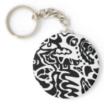 "Fish Disk" Abstract  Keychain