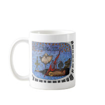 Fish Drinking Wine Two Mug