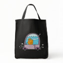 Fish Driving a Car - Grocery Tote bags