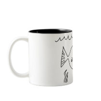 Fish Eats Brain Coffee Mugs