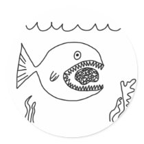 Fish Eats Brain Sticker