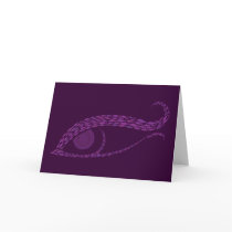 Fish Eye Abstract Art Card