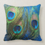 Fish Eye Peacock Still Life Throw Pillows