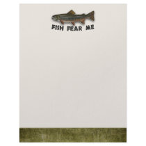 Fish Fear Me Funny Fishing Sports Personalized Letterhead