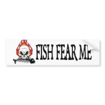 Fish Fear Me Pirate bumper stickers