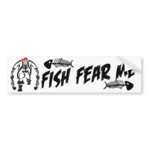 Fish Fear Me Pirate bumper stickers
