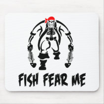 Fish Fear Me Pirate mousepads by FishNHuntObsessions Fish Fear Me Pirate mousepads
