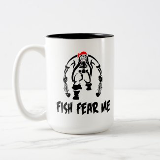 Fish Fear Me Pirate mug