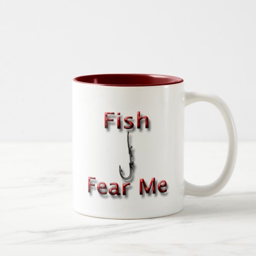 Fish Fear Me red Mug