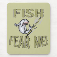 Fish Fear Me T-shirts and Gifts Mouse Pads