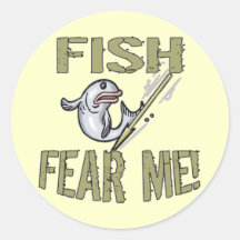 Fish Fear Me T-shirts and Gifts Stickers