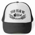 Fish Fear Me Tattoo hats
