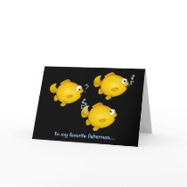 Fish fisherman happy birthday card