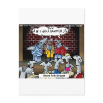 Fish Folk Singers Funny Gifts Tees & Collectibles postcards