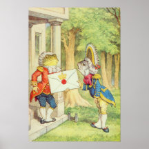 Fish-Footman Delivering an Invitation to a Poster