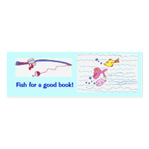 Fish for a good book! business card template