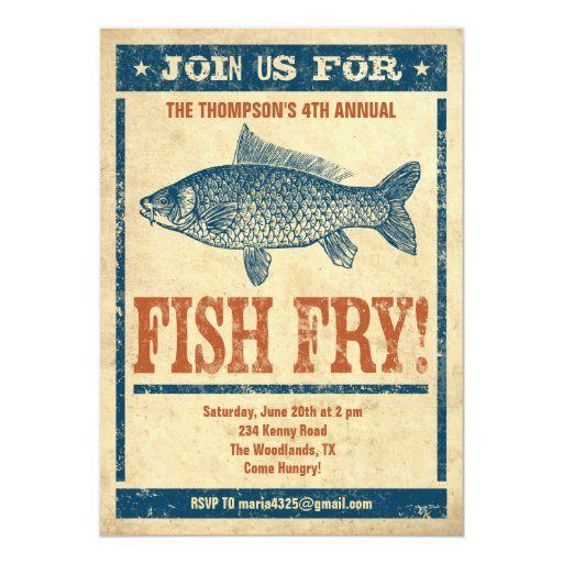 Fish Fry Invitations Zazzle