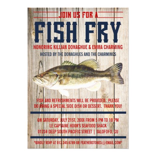 Fish Fry Party Invitations