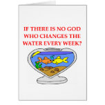 fish god greeting cards