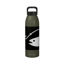 Fish & Hook Sign Drinking Bottles