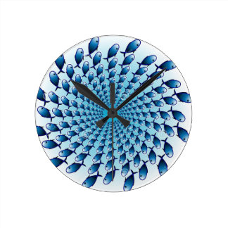 FISH ILLUSION WALL CLOCK