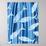 Fish in Blue Striped Tank Print