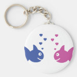 fish in love icon key chains