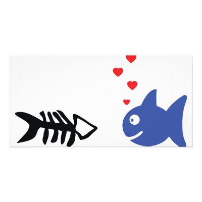 In Love Icons. fish in love icon photo card