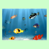 Fish In The Ocean business cards