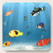 Fish In The Ocean cork coasters