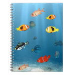 Fish In The Ocean Spiral Note Book