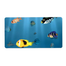 Fish In The Ocean Shipping Labels