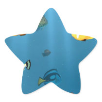 Fish In The Ocean Star Sticker