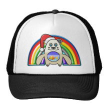 Fish In Tummy Santa Bear Trucker Hats