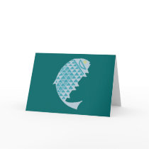 Fish Indian fish native American Greeting Card