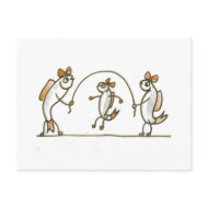 Fish Jumping Rope postcard